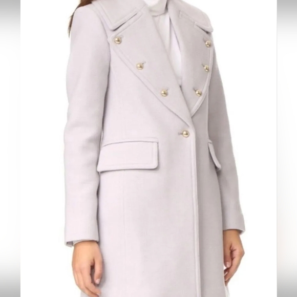 Club Monaco Woman’s Lavender Sogand Wool OverCoat - Picture 4 of 14